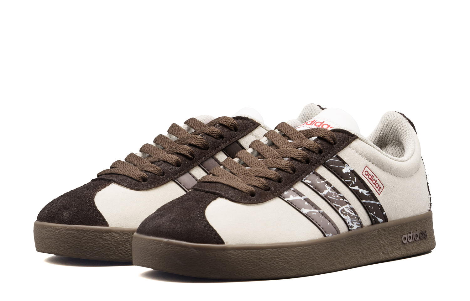 Adidas VL COURT 20 - износостойкие, противоскользящие низкие скейтбордистские кроссовки унисекс, коричневый, в коробке — фото 4