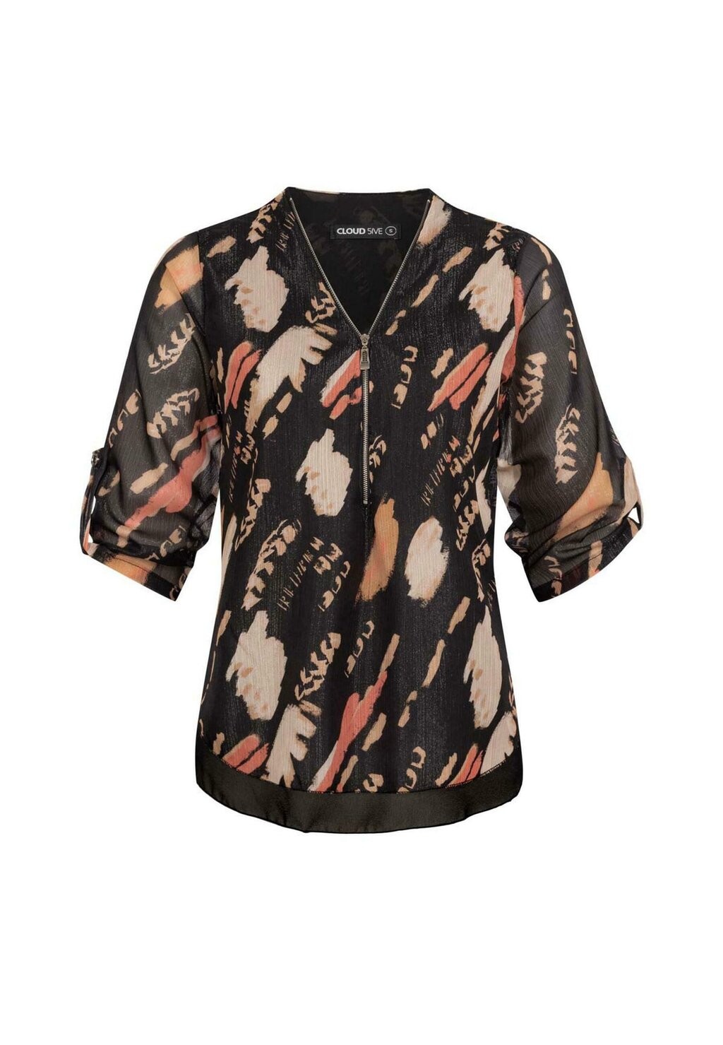 

Блуза MIT ZIPPER UND PRINT Cloud 5ive, черный