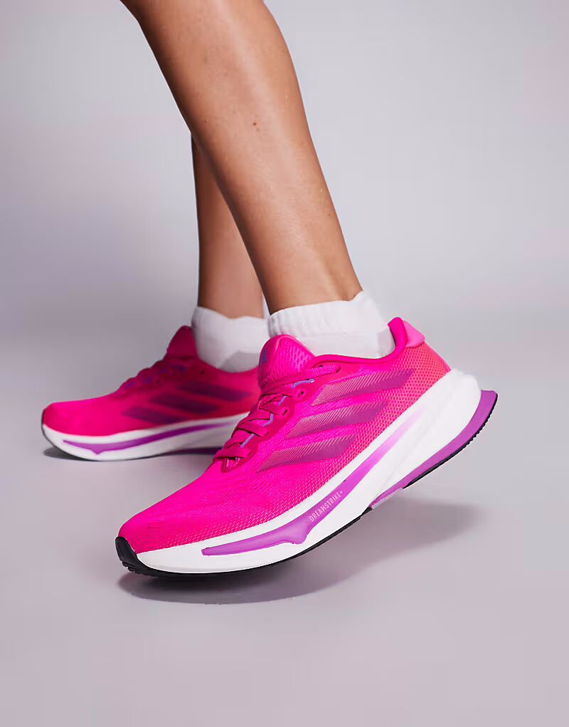 Кроссовки Adidas Running Supernova Rise 2 розового и белого цветов — фото 3