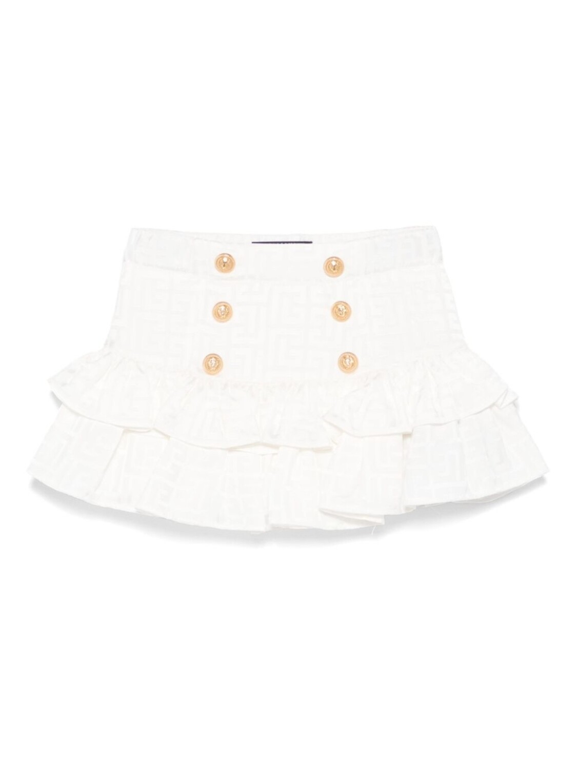 

Balmain Kids юбка с тиснеными пуговицами, белый