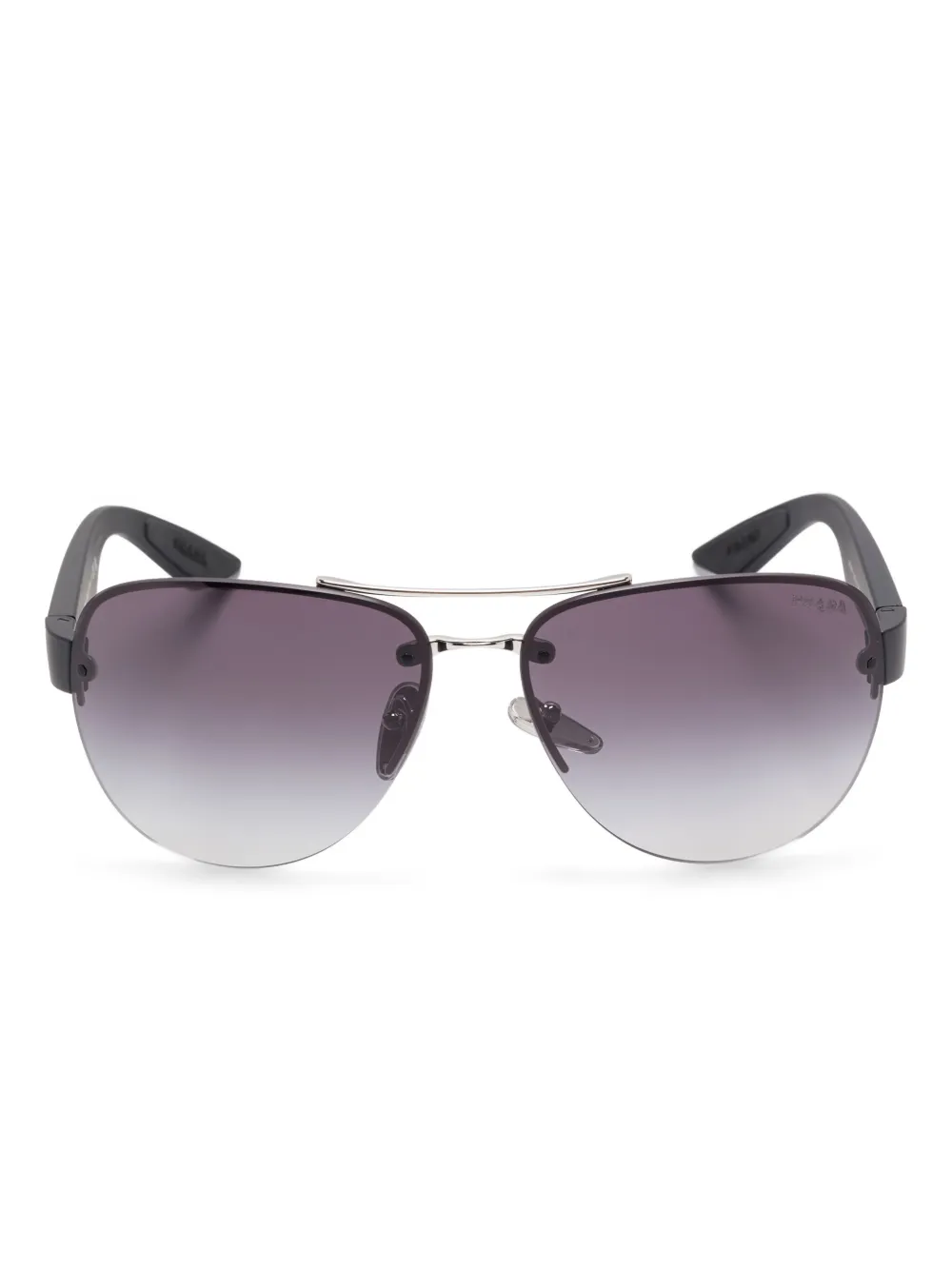 

Солнцезащитные очки-пилоты Prada Eyewear, серебяный