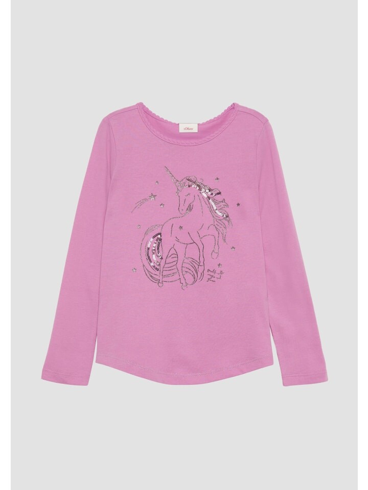 

Футболка s.Oliver T-Shirt langarm, розовый