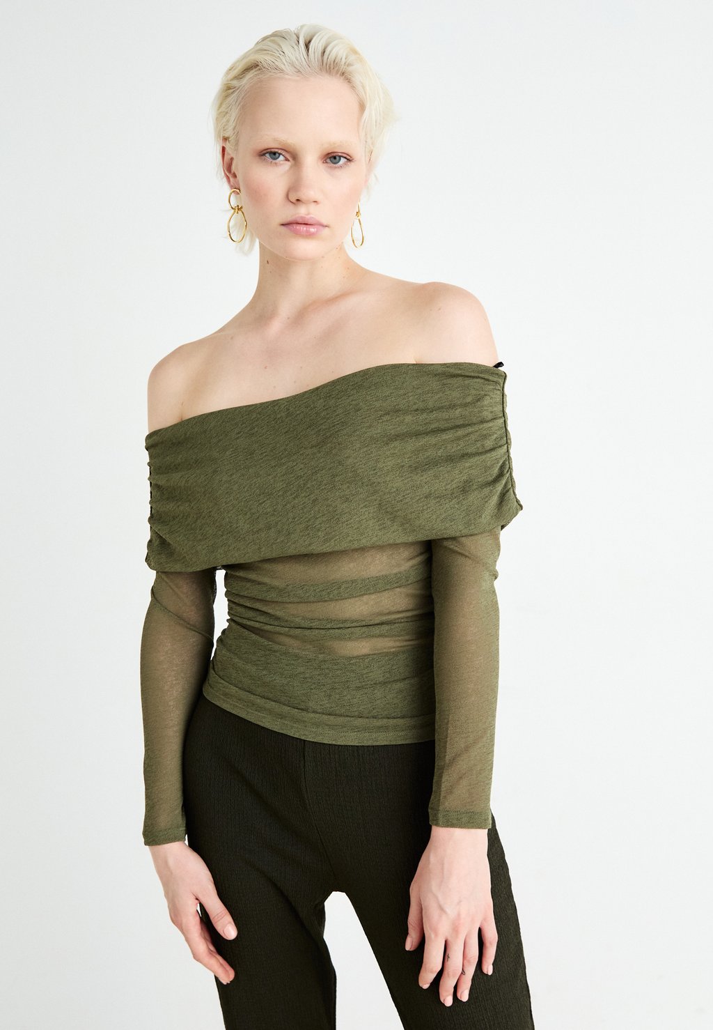 

Топ с длинными рукавами ONLUMA OFF SHOULDER ONLY, хаки