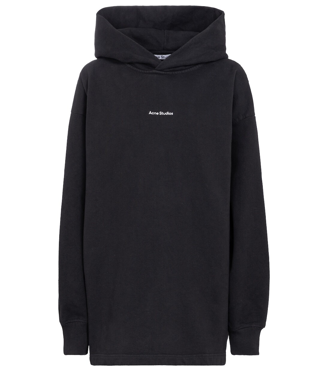 

Худи из хлопкового джерси с логотипом Acne Studios, черный