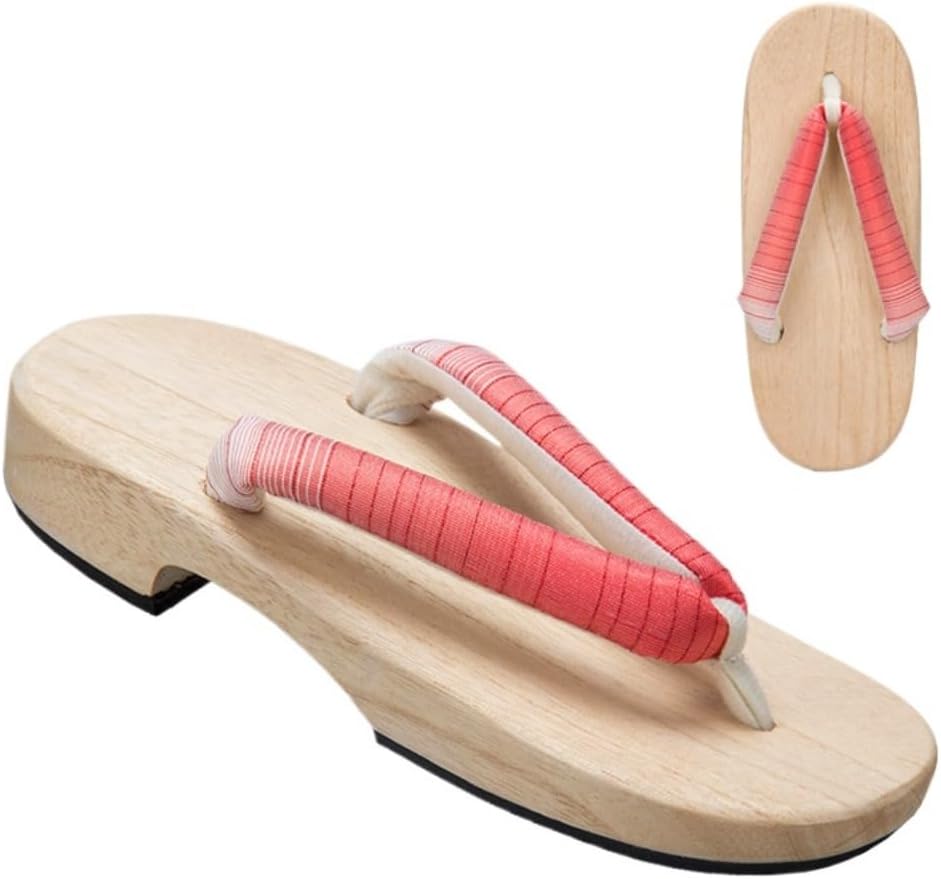 

Деревянные клоги для женщин, сандалии гета, японские таби, шлепанцы-нимы, мужские мюли, тапочки на платформе для подростков - для косплея, стояние весь день, костюм гейши, удобная прогулка Geerta, оранжевый