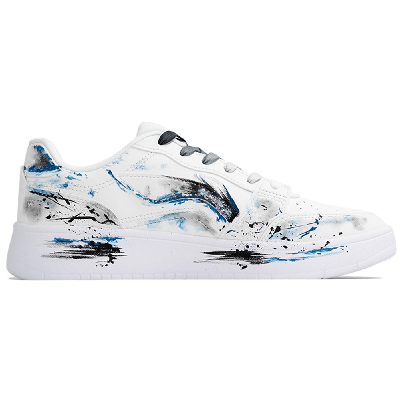 LINING Кеды для скейтбординга мужские low top износостойкие и легкие white blue — фото 4