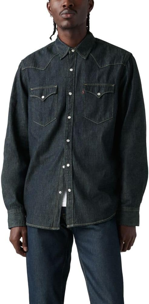 

Мужская классическая рубашка в стиле вестерн Levi's (также доступна в размерах Big и Tall), (New) Rinse Takedown - Blue