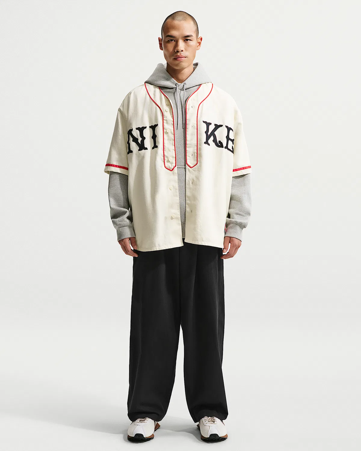 Мужские широкие брюки Nike Life, Black/White