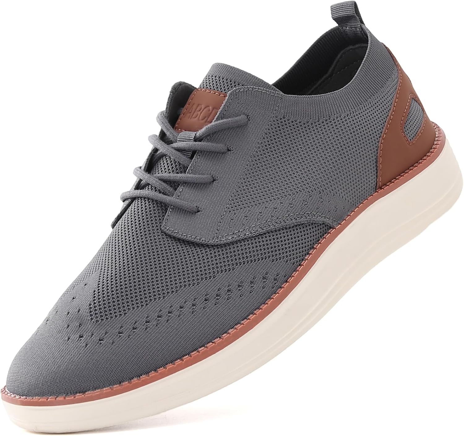 

Мужские кроссовки-оксфорды Breezy с сеткой, деловой повседневный стиль, удобные для ходьбы Abcdzz, серый