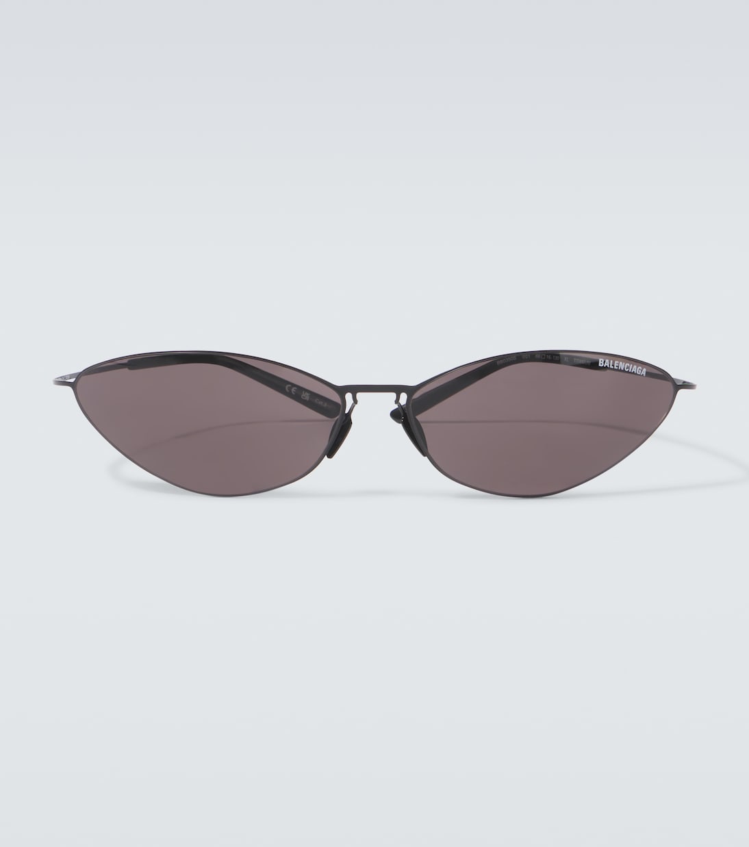 

Солнцезащитные очки Malibu с эффектом кошачьего глаза Balenciaga, Black-Black-Grey