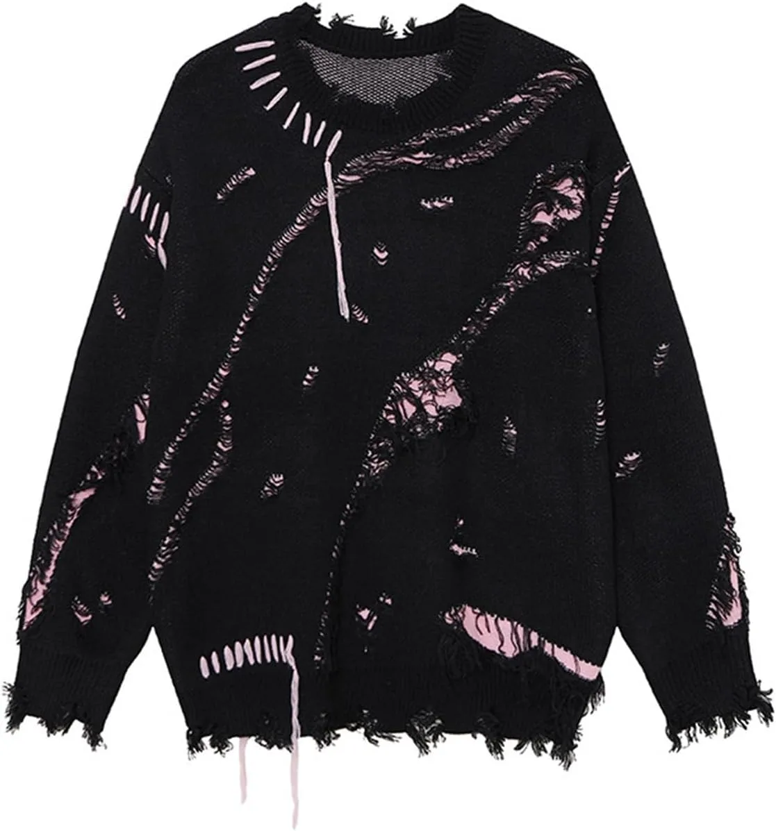 

Bakyarder Unisex Oversized свитер с потертостями и рваными деталями