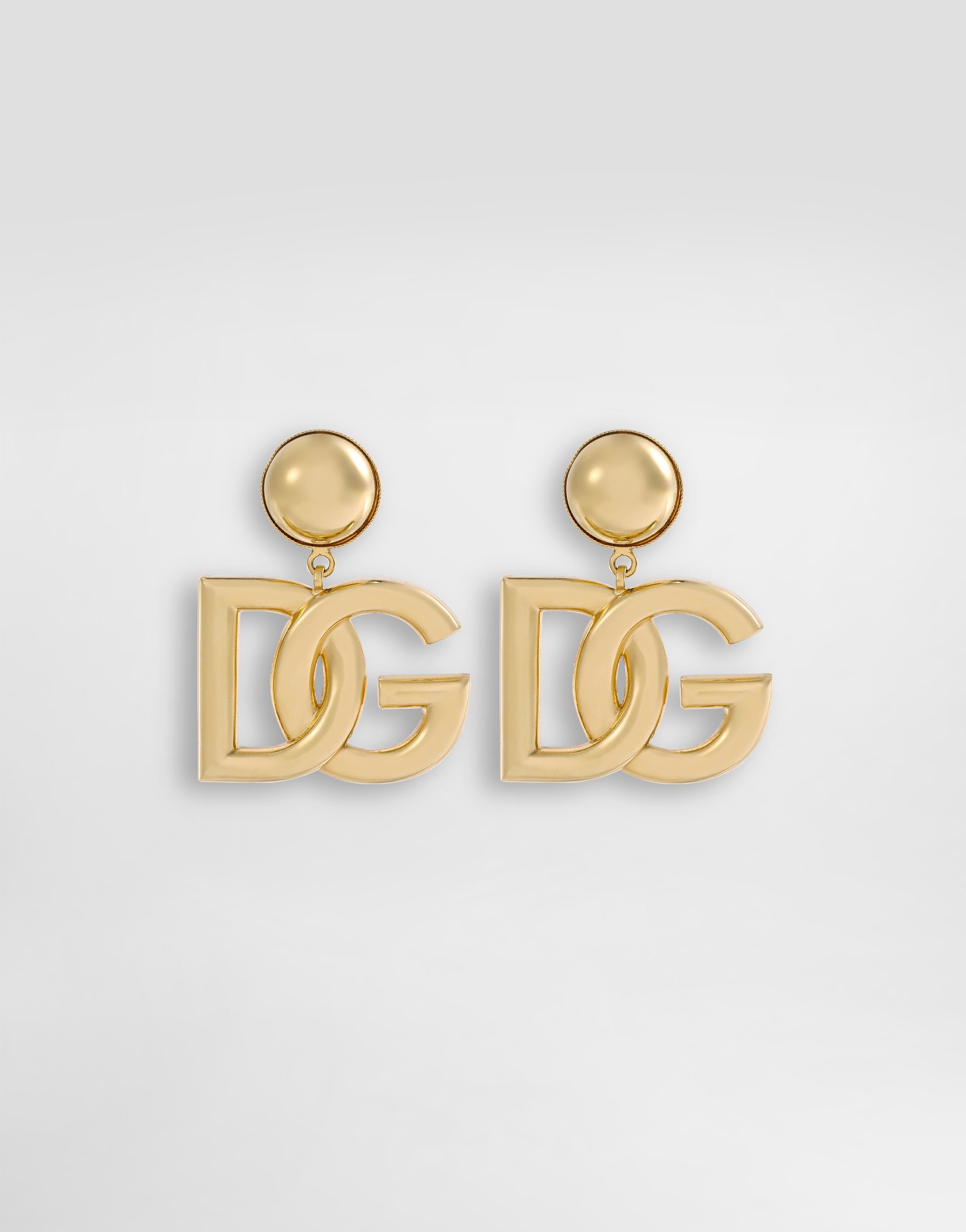 

Серьги-клипсы с логотипом dg Dolce & Gabbana, золото