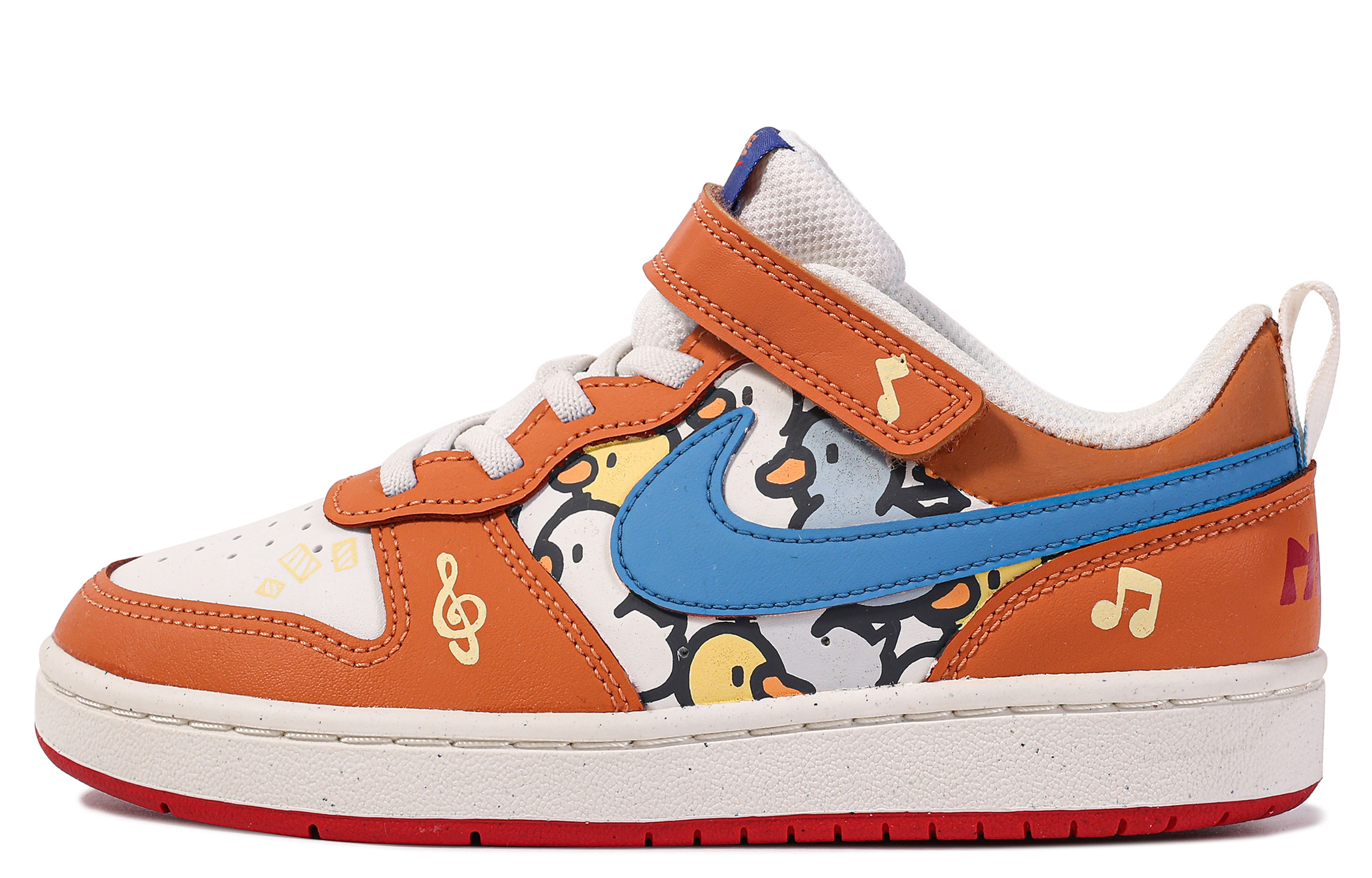 

Кеды, обувь для скейтбординга Court Borough Series Preschool Low-top Orange/Blue Nike