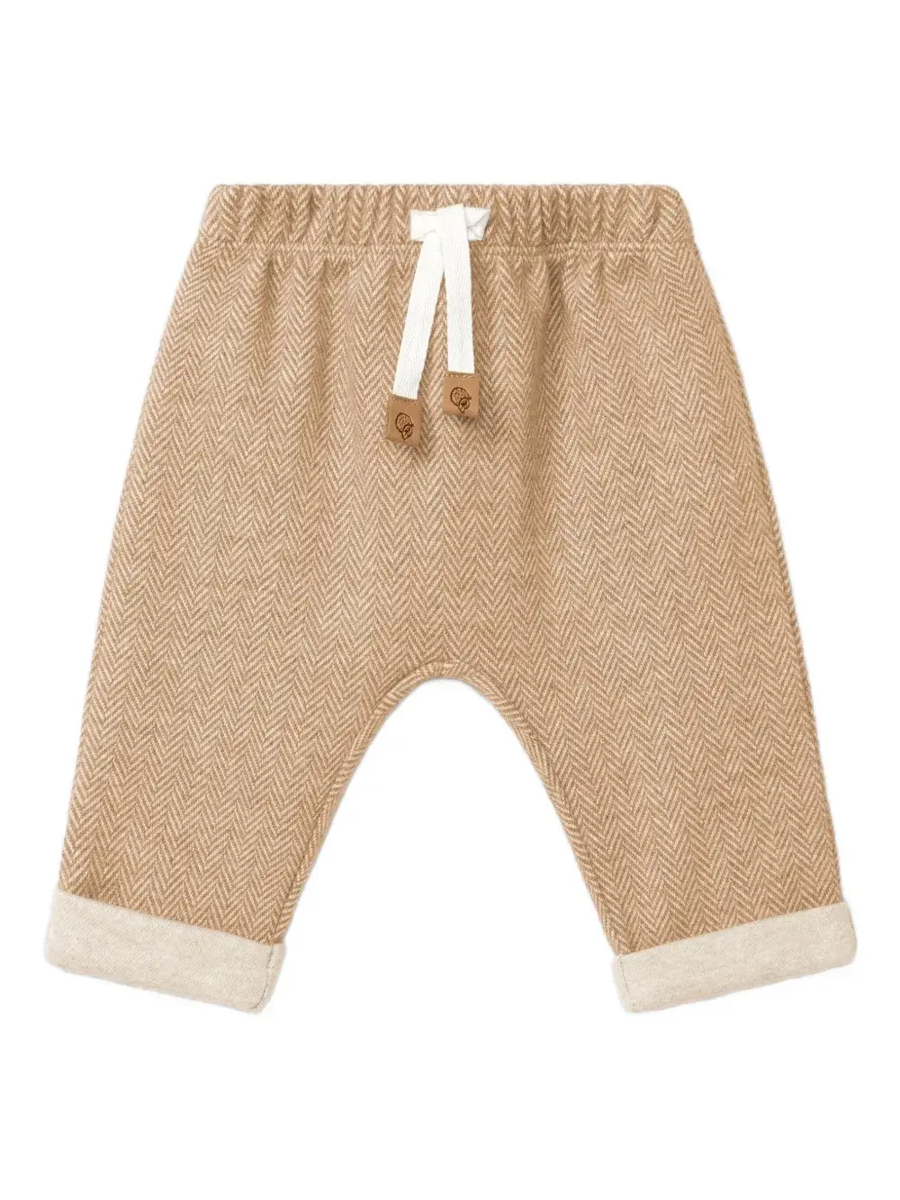 

Брюки с ёлочным узором Laranjinha, бежевый