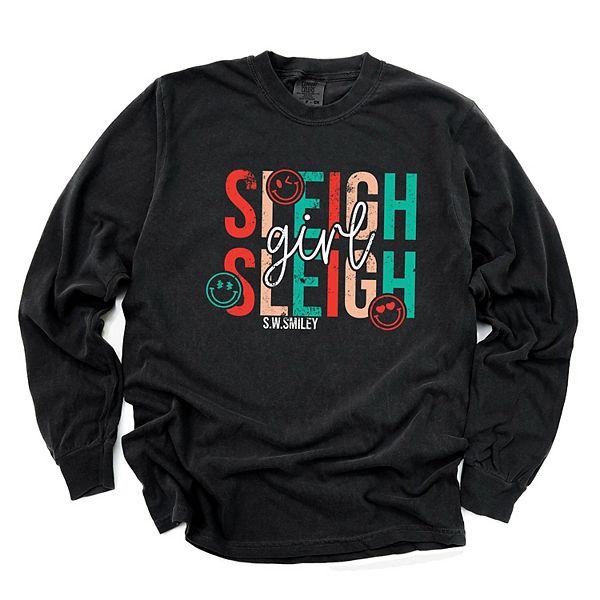 

SWSmiley sleigh girl sleigh - женская футболка с длинным рукавом, окрашенная в готовом виде Simply Sage Market, Black, Черный, SWSmiley sleigh girl sleigh - женская футболка с длинным рукавом, окрашенная в готовом виде Simply Sage Market, Black