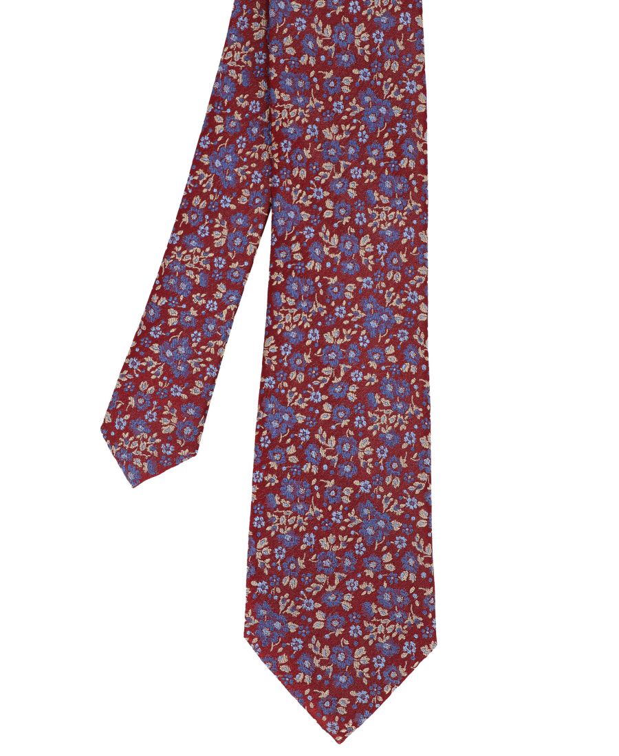 

Мужской шелковый галстук с мелким цветочным узором Ben Sherman, Burgundy