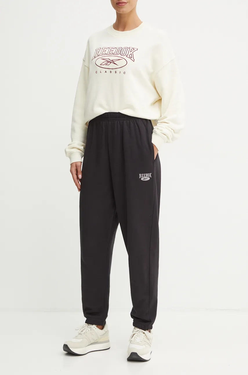 

Хлопковые спортивные штаны Reebok Classic, черный