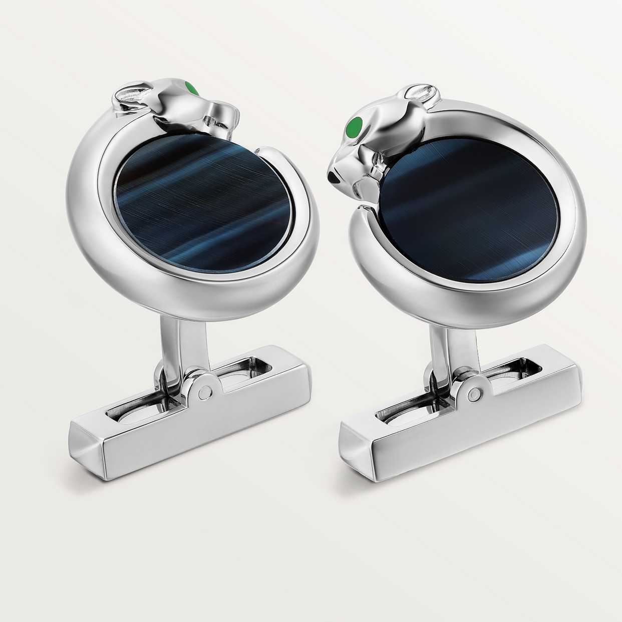 

Запонки Cartier Boutons de manchettes Panthère de Cartier, цельное серебро