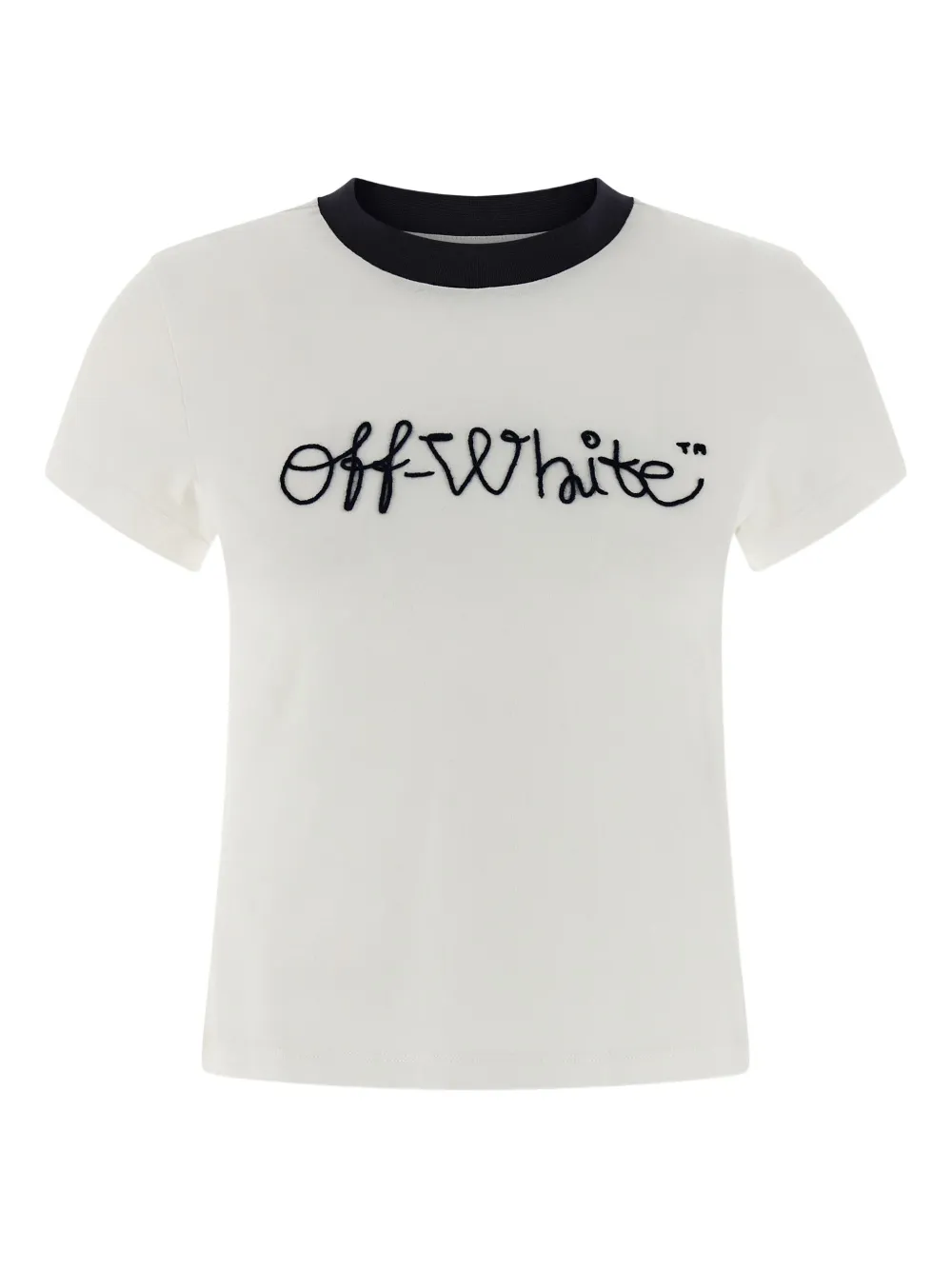 

Футболка с вышитым логотипом Script OFF-WHITE, белый