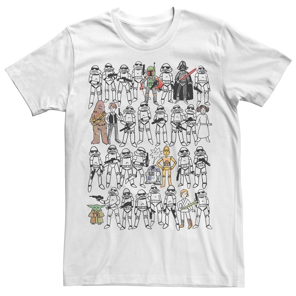 

Мужская футболка с рисунком группы «Звездные войны» Star Wars, белый