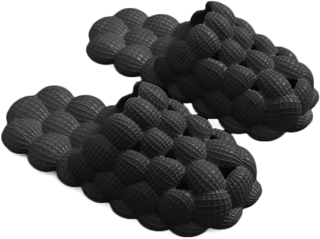 

Тапочки для ванной для женщин и мужчин, противоскользящие домашние шлепанцы, сандалии для душа, пляжа и бассейна Auxdiq, черный