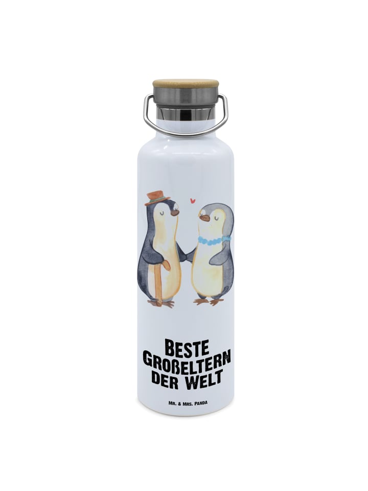 

Mr. & Mrs. Panda Бутылка для воды Penguin с надписью «Лучшие бабушка и дедушка в мире...» (белая)