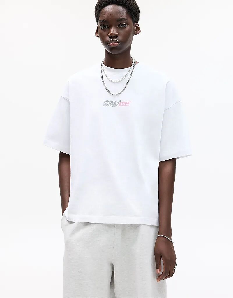 

Футболка студии Pull&Bear STWD белого цвета