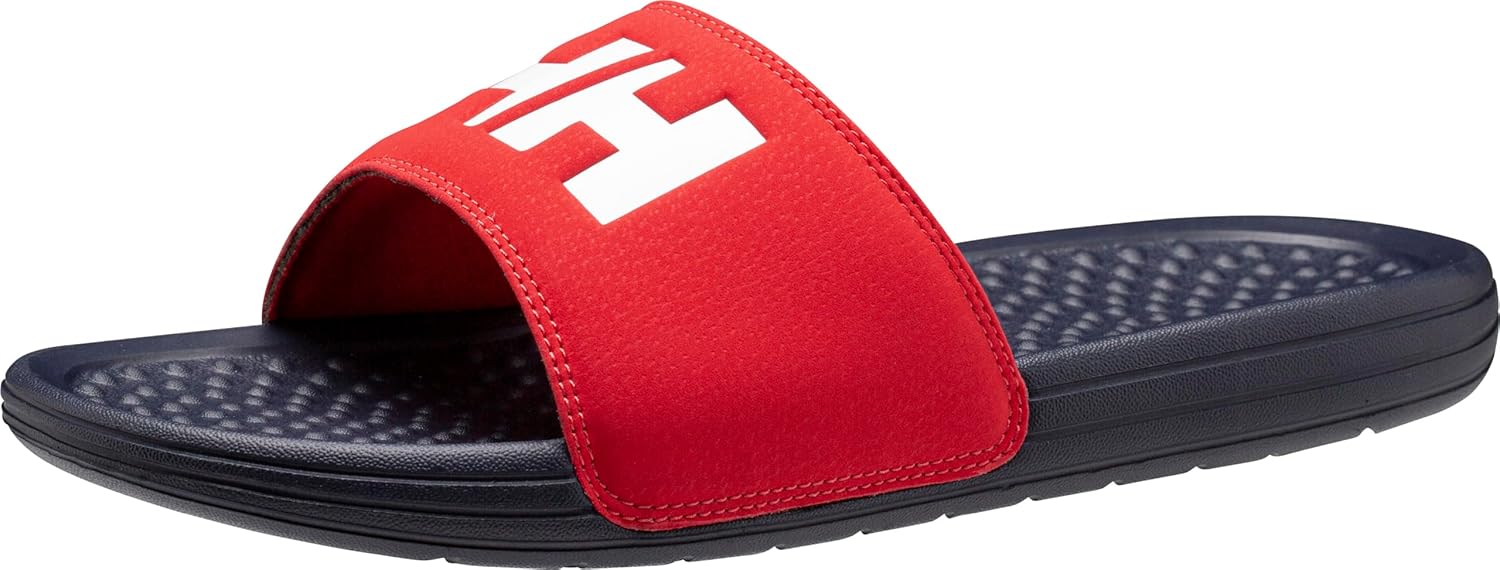 

Helly-Hansen H/H Slide мужские повседневные удобные сандалии, легкий мягкий ремешок, крупный логотип, пляжная обувь для бассейна Helly Hansen, 597 Navy/Alert Red