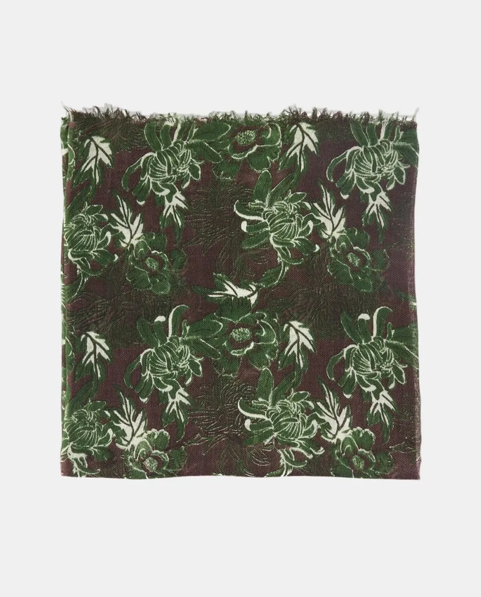 

Шерстяной платок с зеленым цветочным узором Abbacino, зеленый