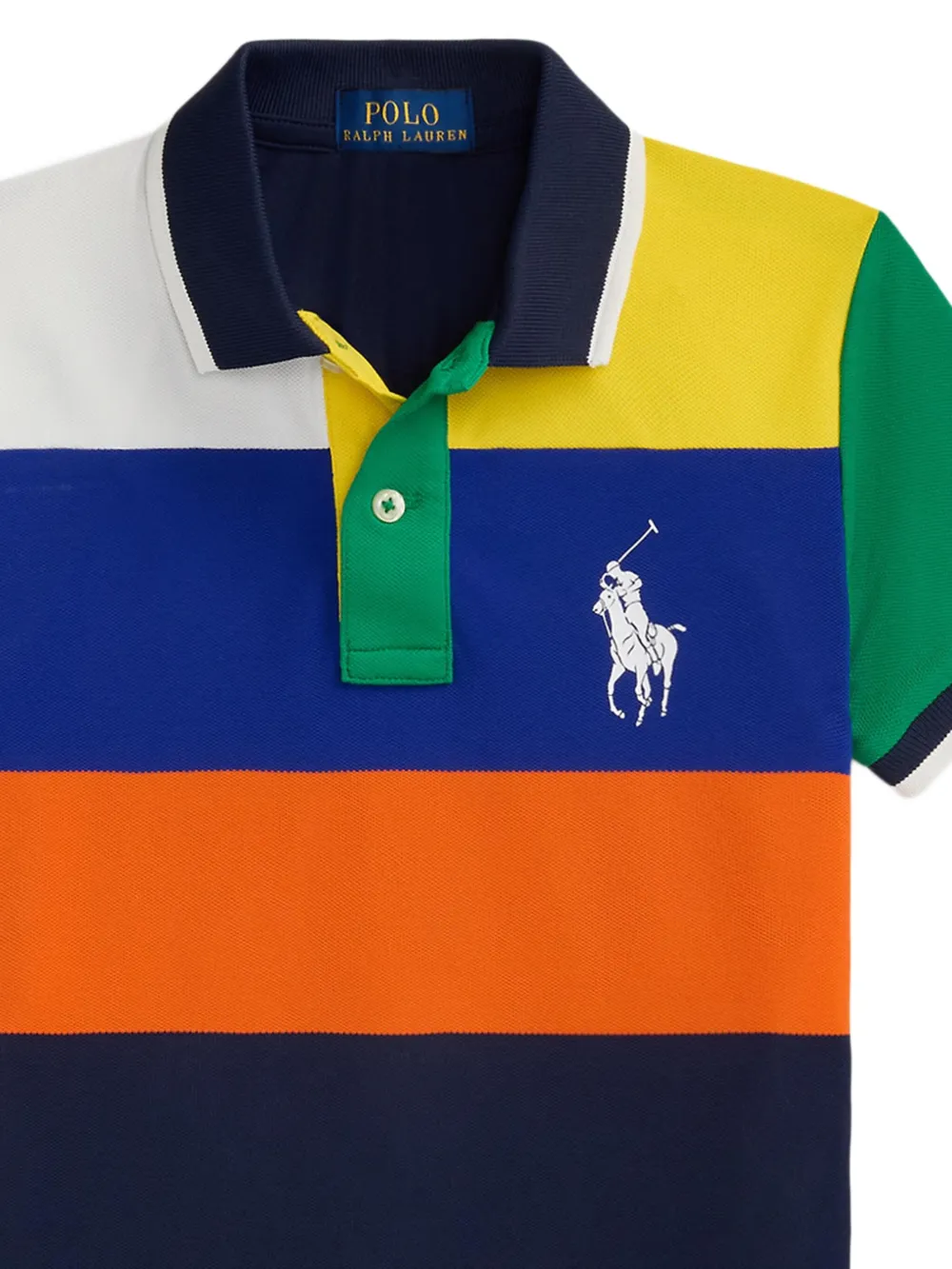Рубашка поло в стиле колор-блок POLO RALPH LAUREN KIDS, синий — фото 2