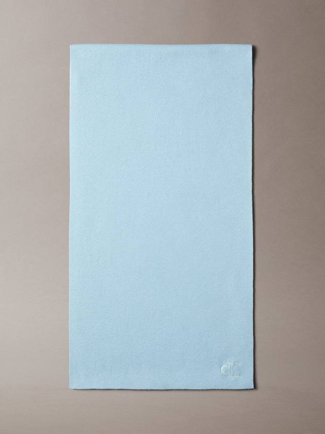 

Шарф с логотипом из тонкой рубчатой вязки Calvin Klein, Palest Blue