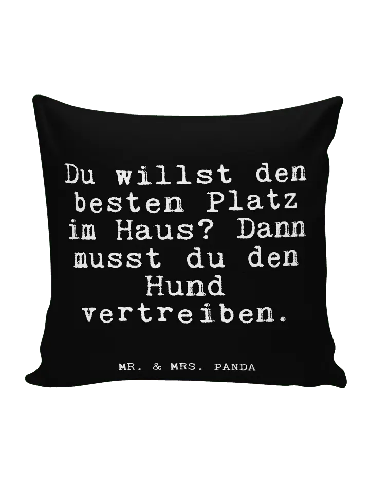 

Подушка Mr & Mrs Panda 40x40 Du willst den besten, черный