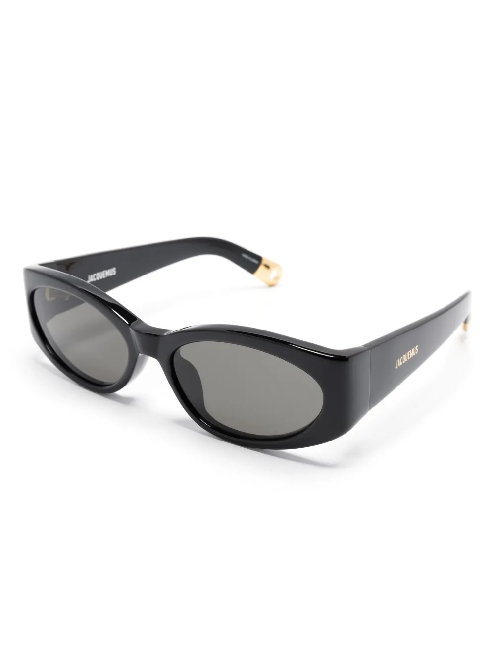 Солнцезащитные очки Les lunettes Ovalo JACQUEMUS, черный — фото 2