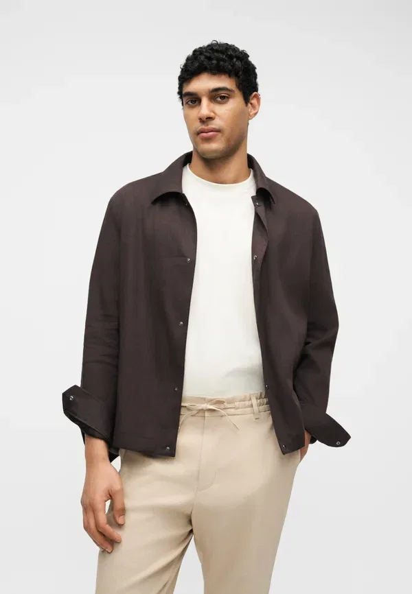 Куртка Carper coach light jacket Boss, темно-коричневая — фото 4