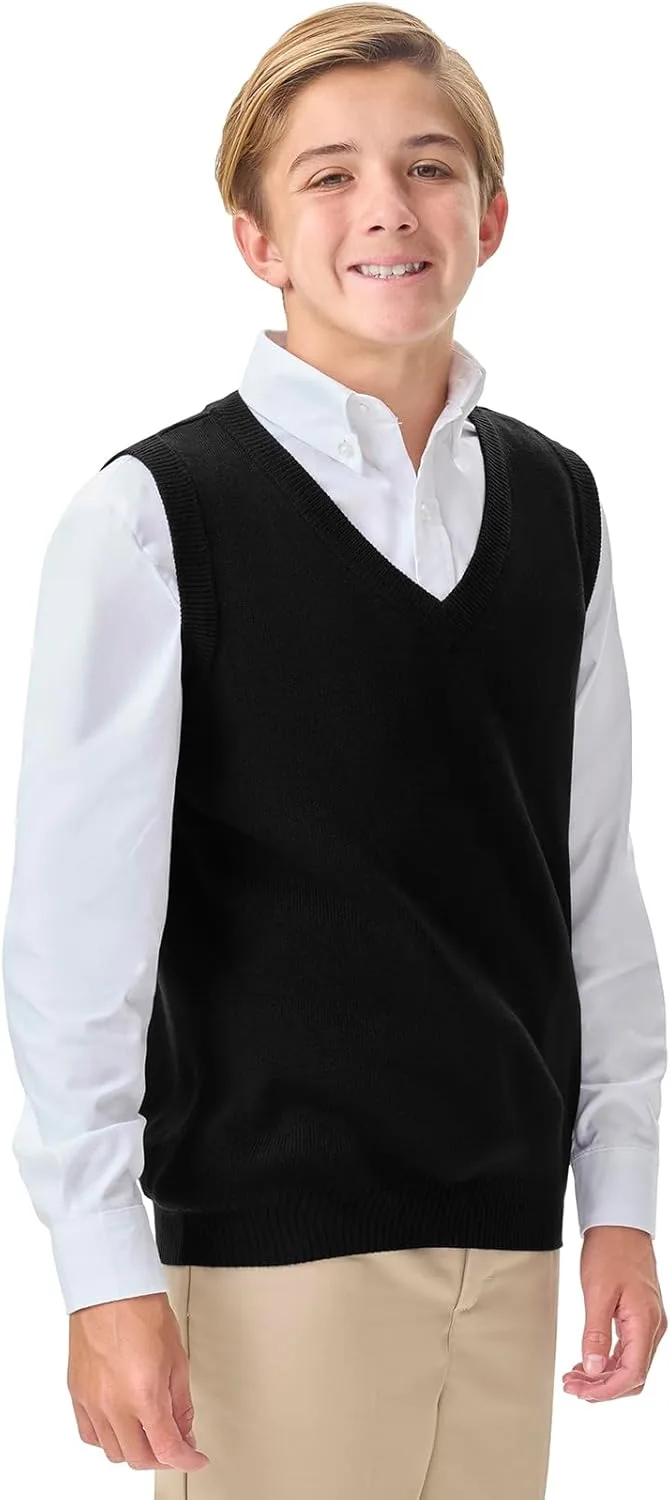 Школьная форма для мальчиков. Свитер/жилет Classroom School Uniforms, черный — фото 4