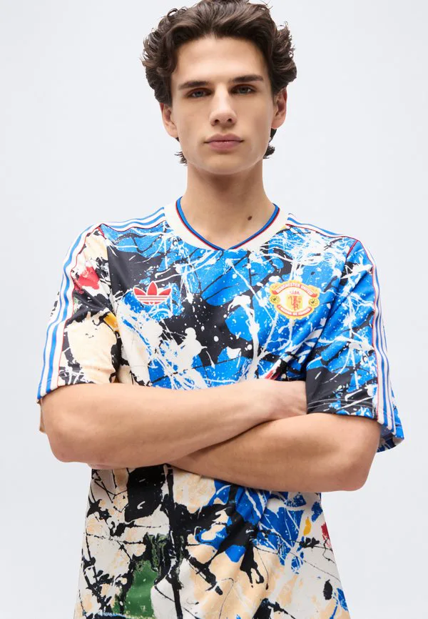 Футболка с принтом «каменные розы» команды «манчестер юнайтед» Adidas Originals, Multicolor — фото 4