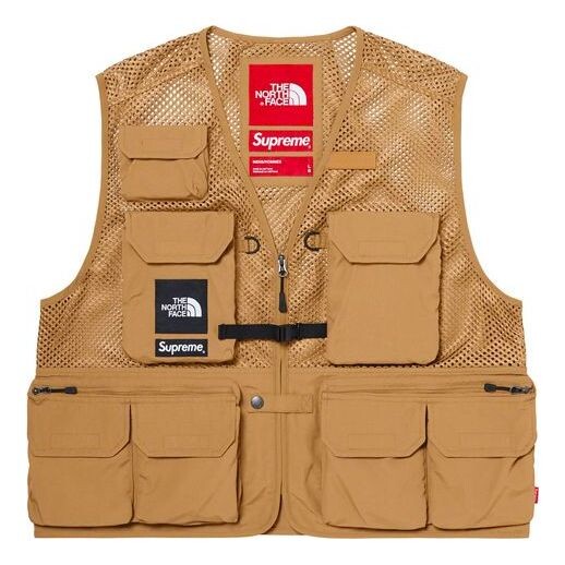 

Жилет x the north face cargo vest 'tan black' Supreme, бежевый