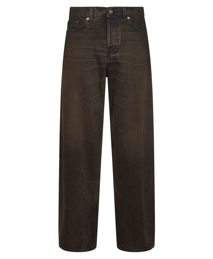 

Черные джинсы с широкими штанинами, произведенные в Италии. Haikure, коричневый