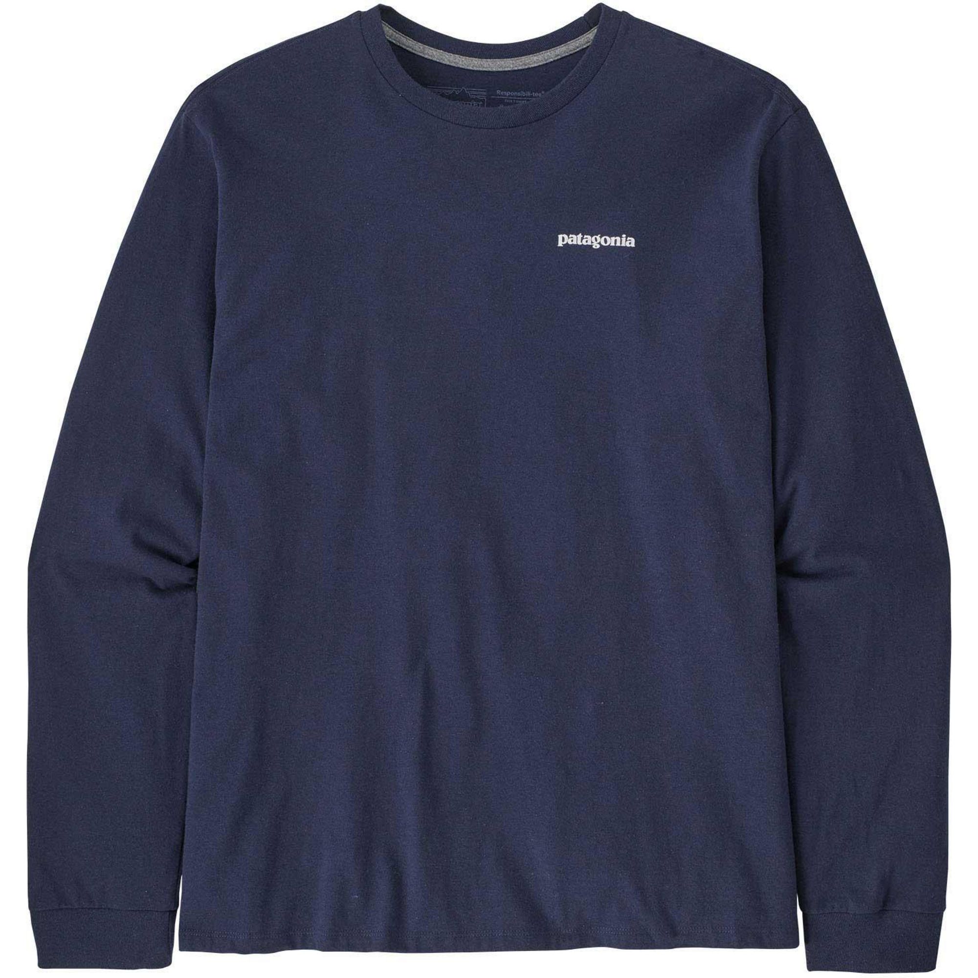 Мужская футболка с длинными рукавами с логотипом P-6 Responsibili-Tee Patagonia, Classic Navy — фото 4