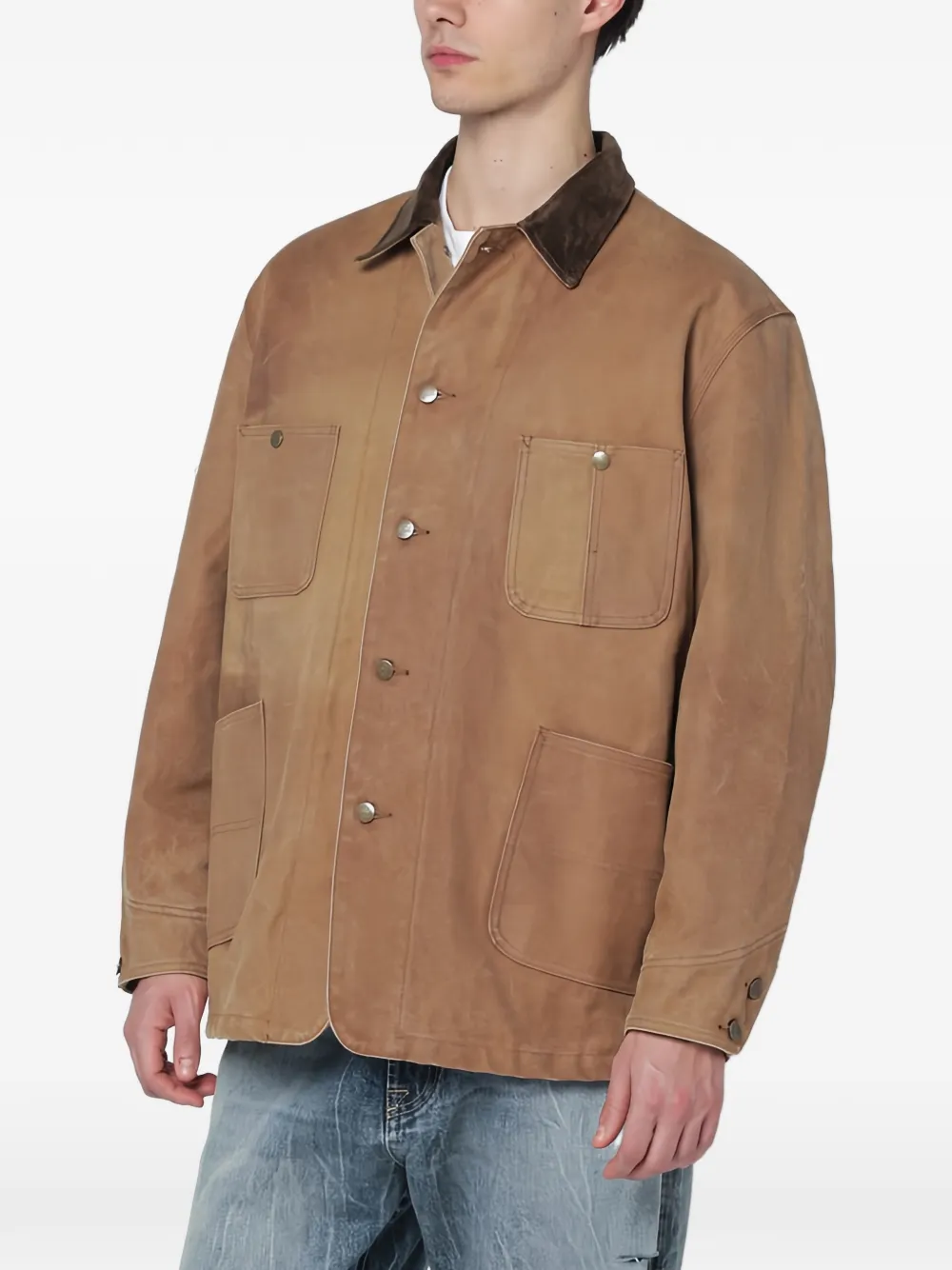 

Рубашка-куртка с накладными карманами Needles, коричневый