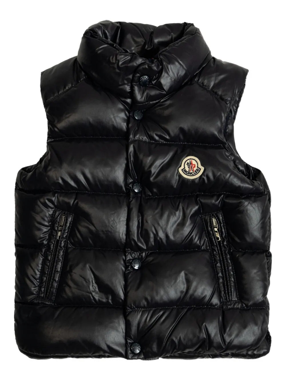 

Стеганый жилет-пуховик Moncler Enfant, черный