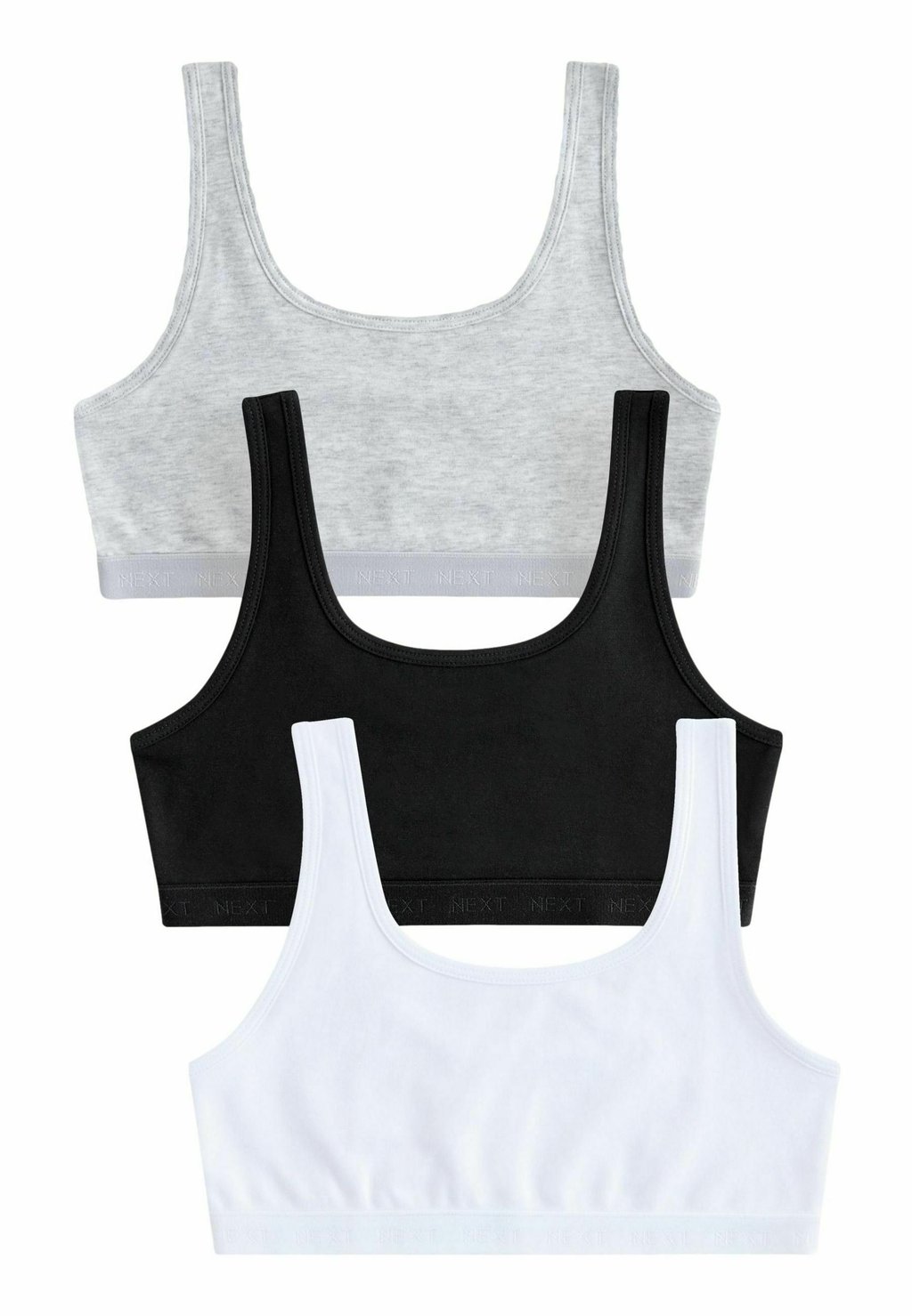 

Топ REGULAR FIT SCOOP CROP 3 PACK Next, серый