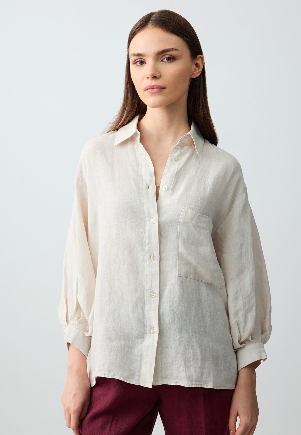 

Блузка на пуговицах LOOSE FIT COLLAR Jimmy Key, цвет Stoned