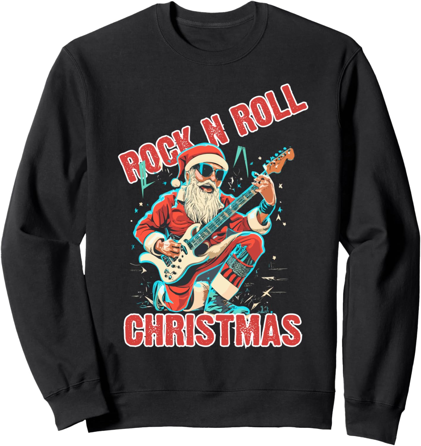 

Рождественская толстовка с изображением Санта-Клауса в стиле рок-н-ролл и играющего на гитаре Rock N Roll Christmas Gifts, черный