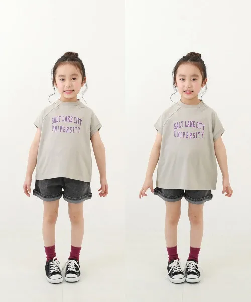 Детская футболка из 100% хлопка French Raglan Print Debiro Lab Debirock розовая — фото 4
