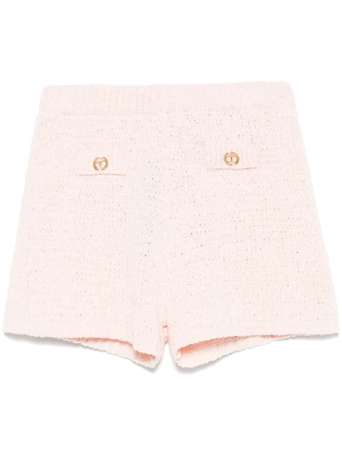 

TWINSET трикотажные шорты с пуговицами Oval T, розовый