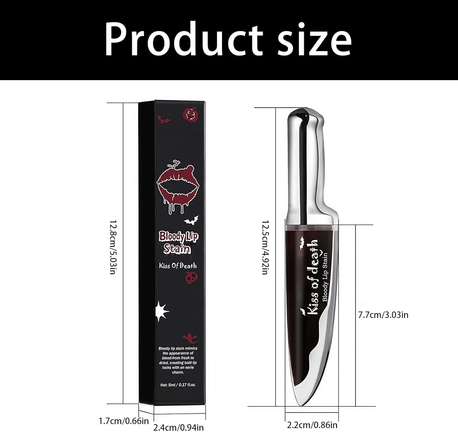 Жидкая помада Bloody Lip Stain для губ, AWJUWHBJ, 5 мл, темно-красный — фото 3