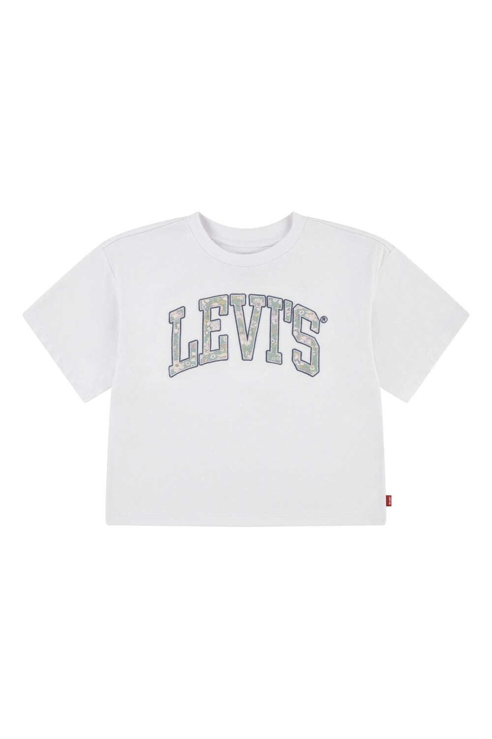 

Укороченная футболка с коротким рукавом и цветочным логотипом Levi'S, белый