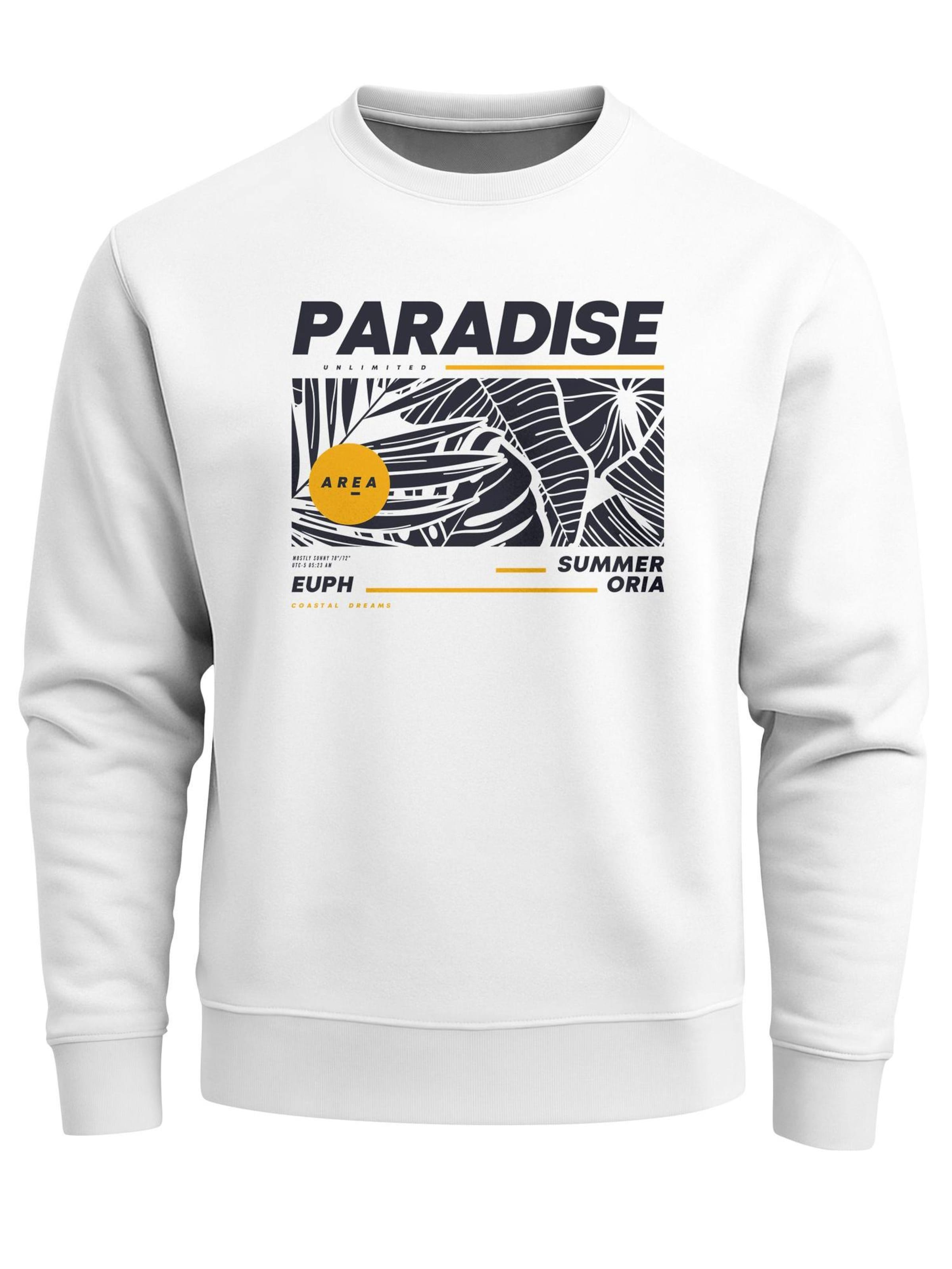

Neverless Свитшот 'Paradise' в белом цвете
