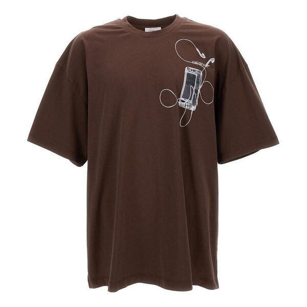 

Футболка scan arr over t-shirt 'brown' Off-White, коричневый